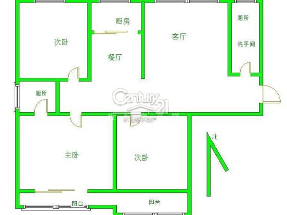 新玛特北高层 152平 精装三室 电梯高楼层 99万 证过两年户型图