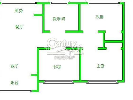 东方明珠 103平 三室两厅 带储藏室 85万户型图