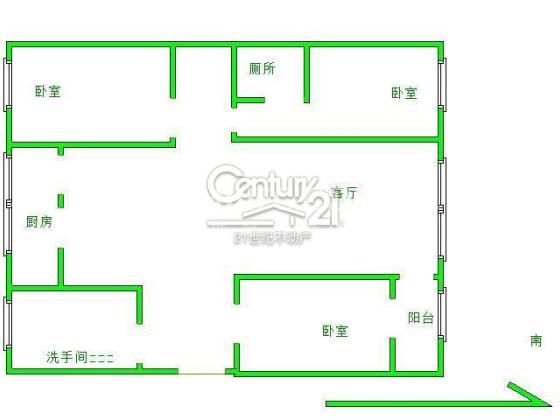 副食品公司宿舍161平精装修，带大车库储藏室和阁楼，证过2年仅售120万户型图