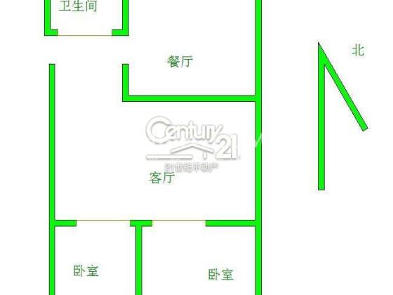 副食品厂宿舍79平，带储藏室证过2年，二小老一中上学名额，60万出售户型图
