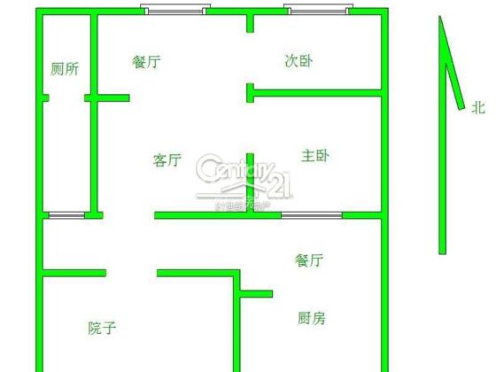 东关大产权，一二层带小院，二胎家庭首选，196平125万。户型图