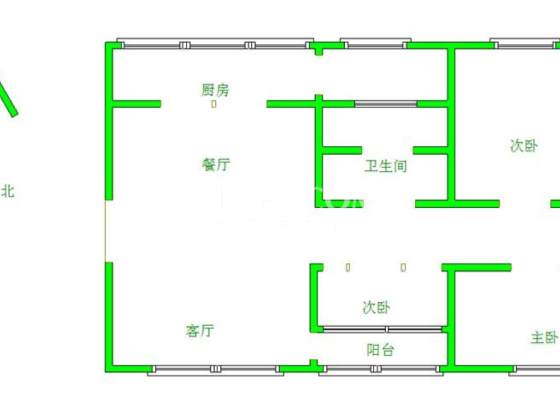 济发现代城 多层三楼  152平 精装大三室  急售   136万 价格好谈户型图