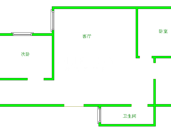 二小学区房  县府生活区  多层三楼  精装三室 78万 随时看房户型图
