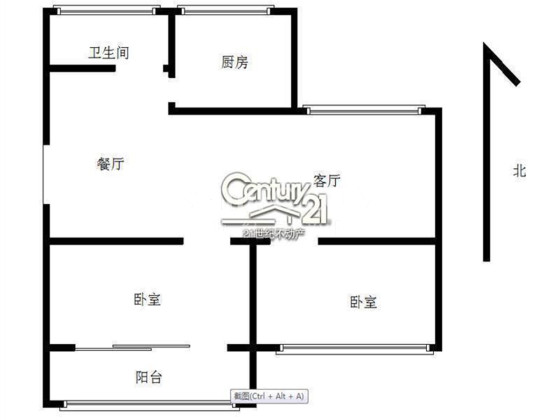 二小学区房 啤酒厂二区 两室 带车库储藏室 黄金楼层户型图